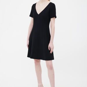 Dior Black Mini Dress with V-Neck